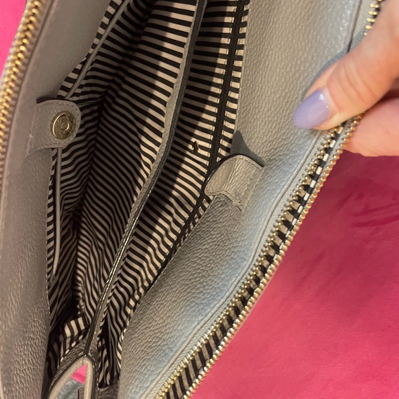 Kate Spade Gray Leather Handbag